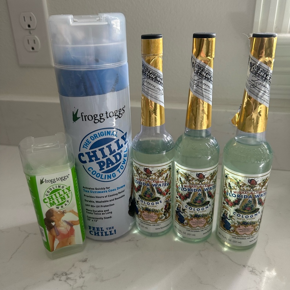 Chilly Pad Cooling Towel and Florida Water Cologne Set